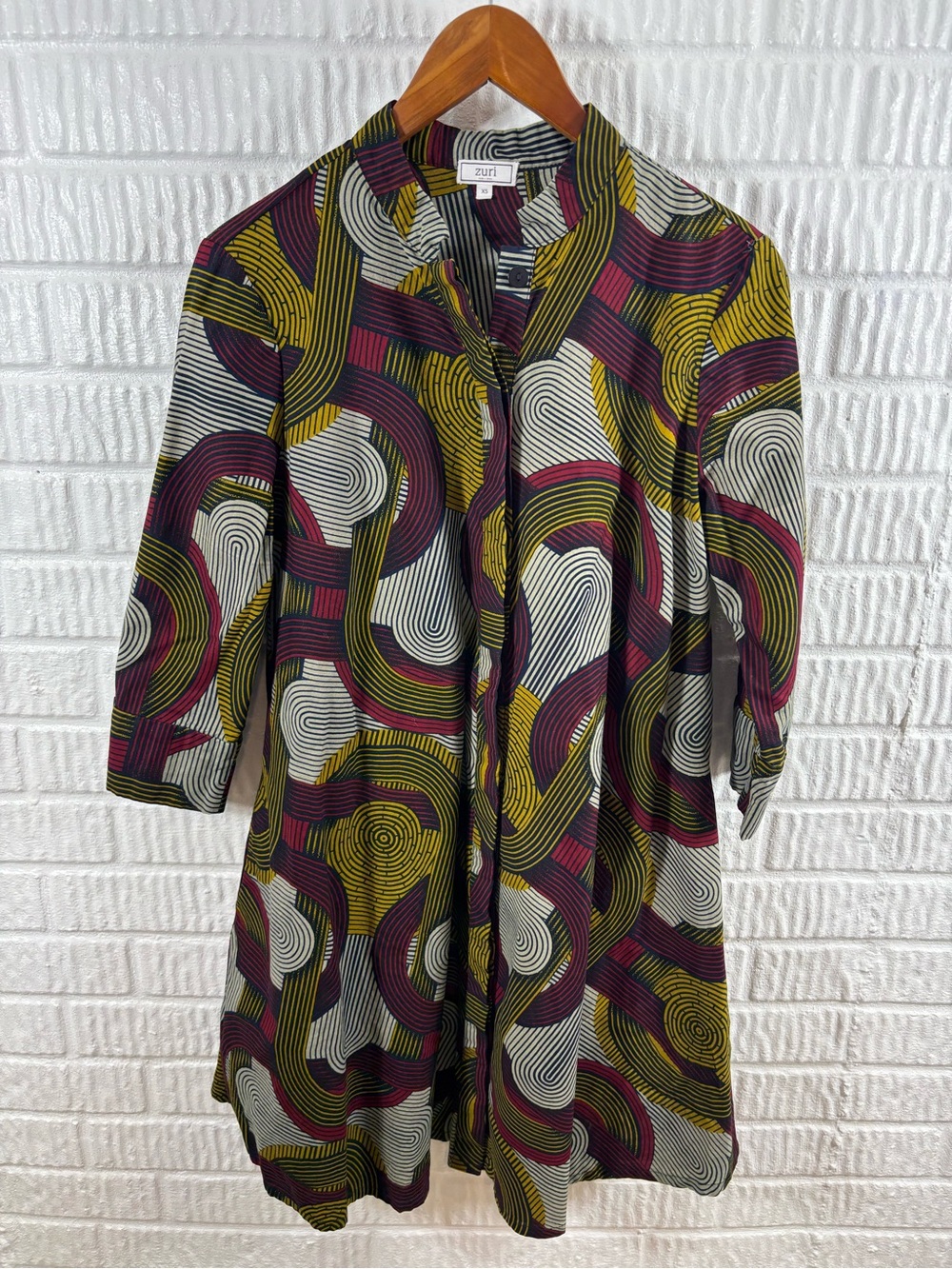Zuri Dress Red Gray Gold XS‎